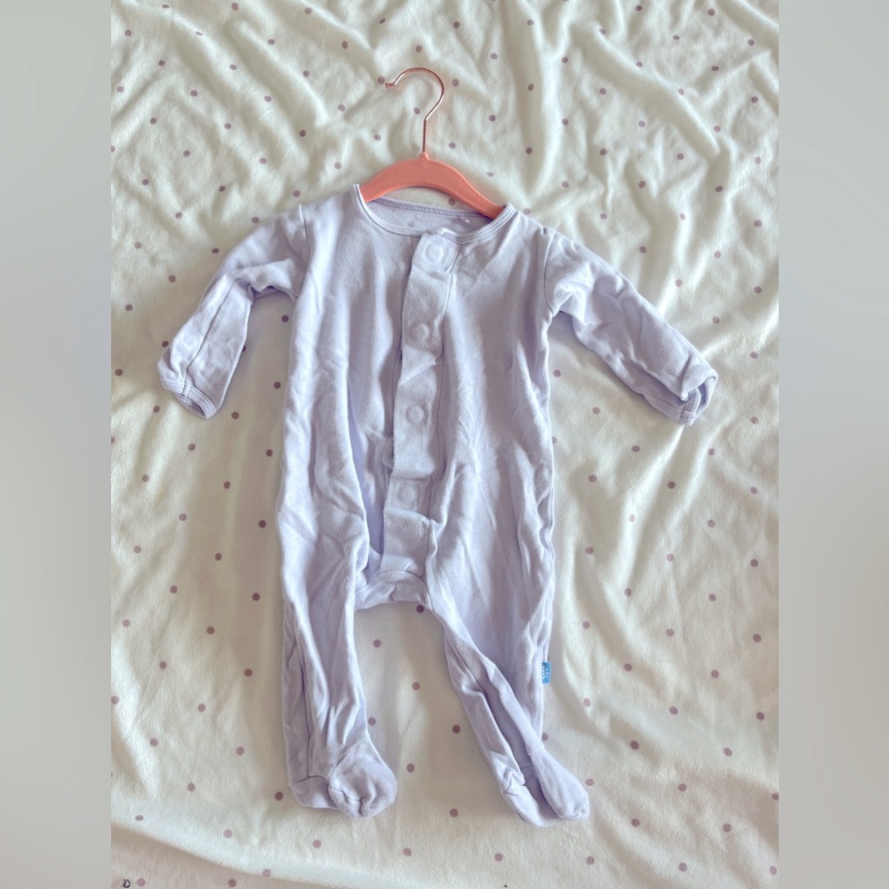 Magnetic Me Lavender Organic Cotton Footie for baby girl Sizes 3 6 9 12 months